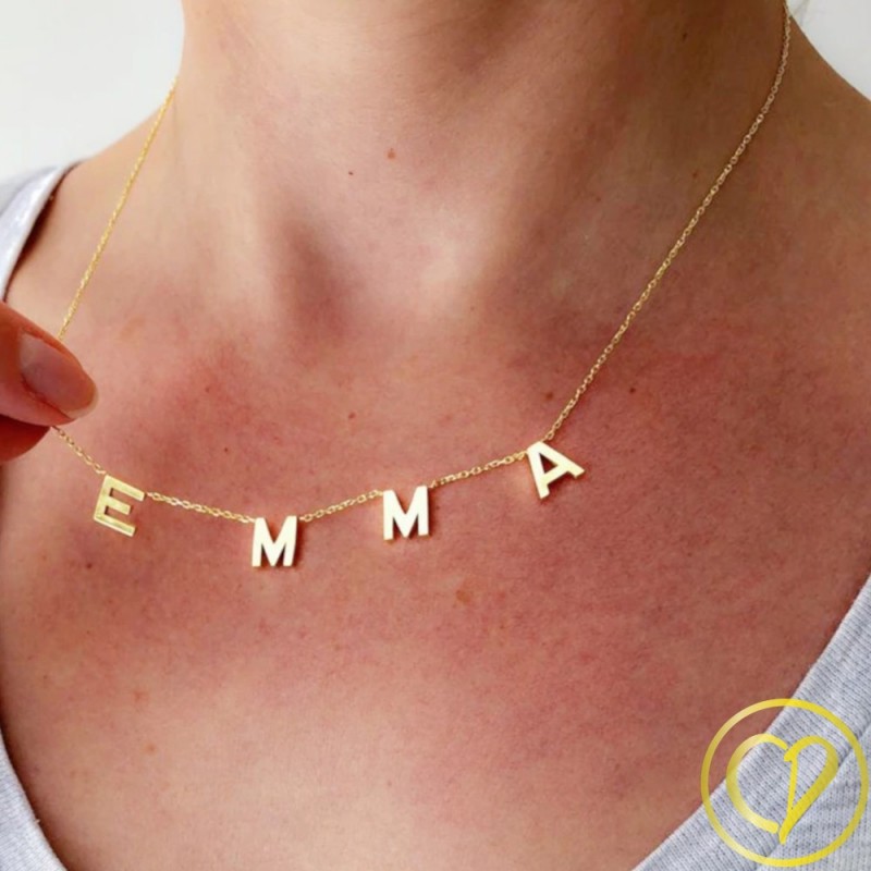 collier avec lettre prénom