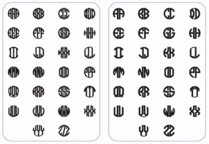 collier initiale monogramme écriture