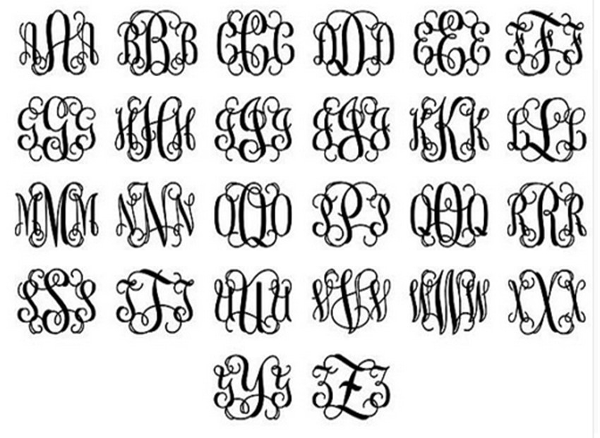 collier prénom initial style lettre monogramme