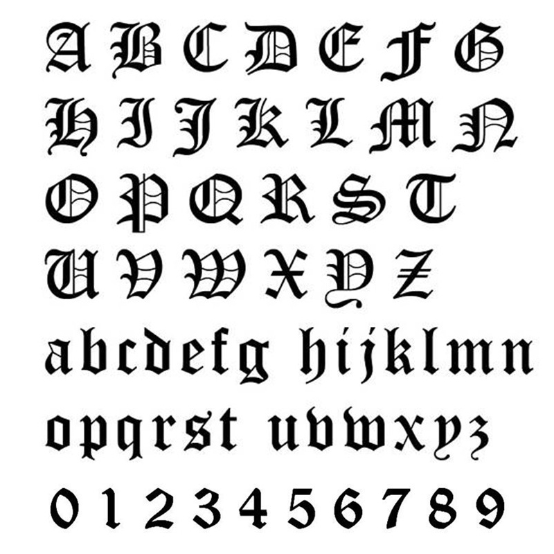 collier prénom écriture gothique old english